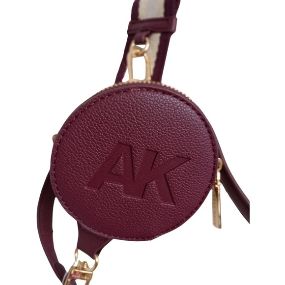 Anne Klein Cranberry Satchel Handbag with Zip wallet - Picture 6 of 10